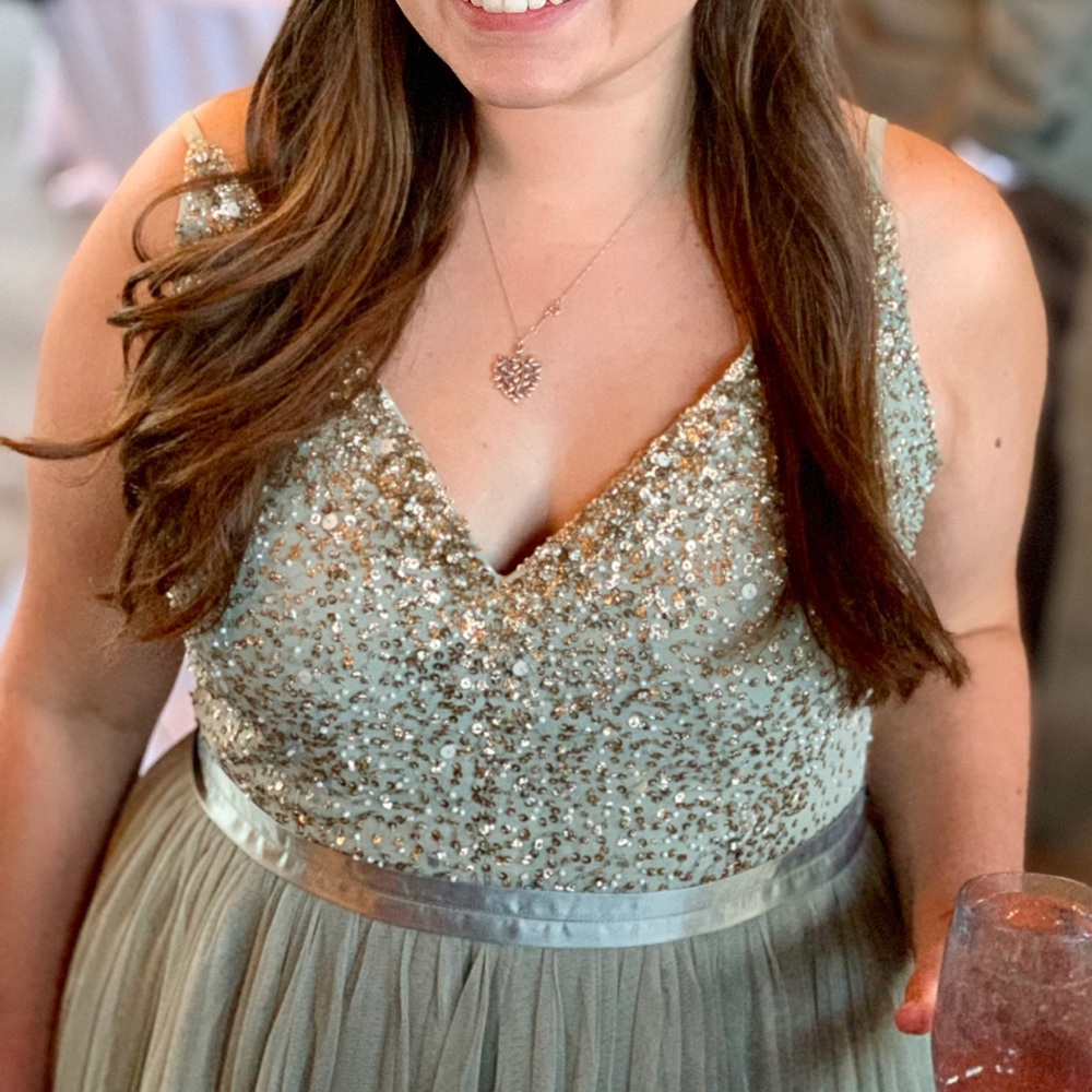 Elegant Sequin Embellished Evening Dress